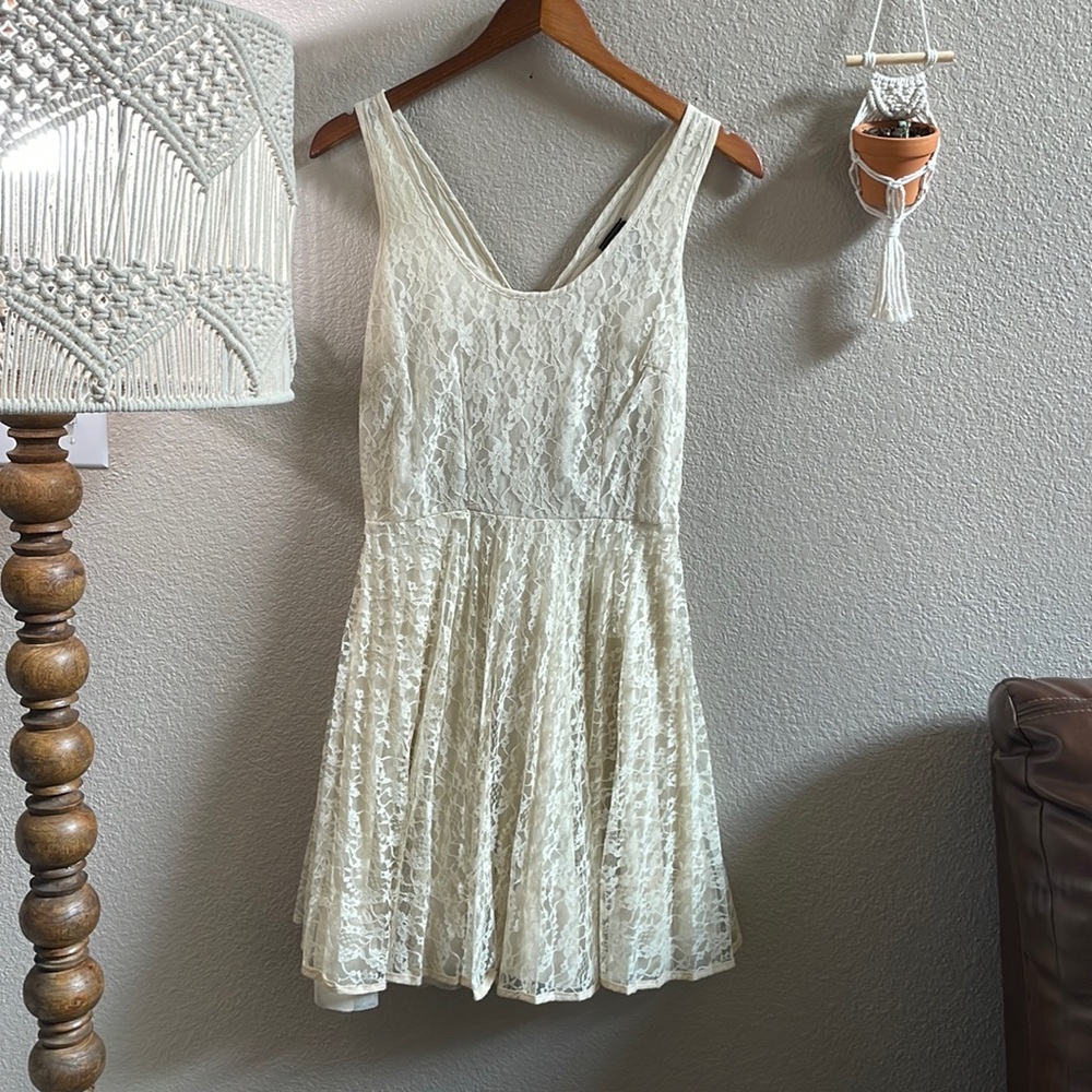 Rue 21 cream lace dress, so pretty for the summer!